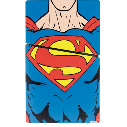 DC Comics Superman Vintage Chest PS5 Slim Digital Edition Bundle Skin