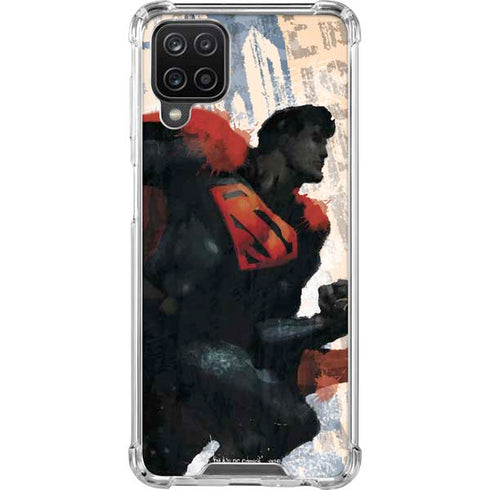 DC Comics Superman Color Sketch Galaxy A12 Clear Case