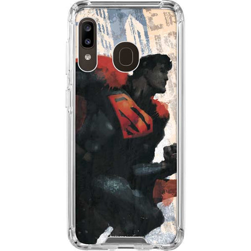 DC Comics Superman Color Sketch Galaxy A30 Clear Case