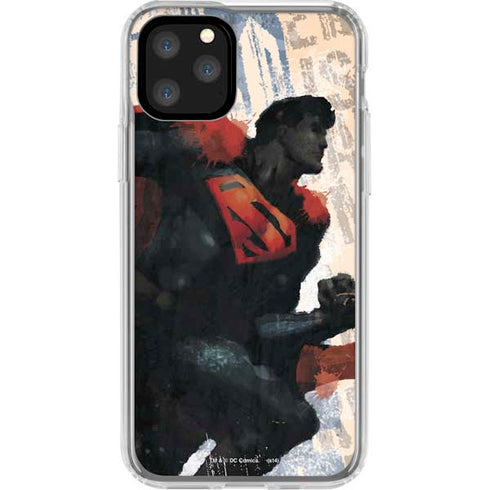 DC Comics Superman Color Sketch iPhone 11 Pro Clear Case