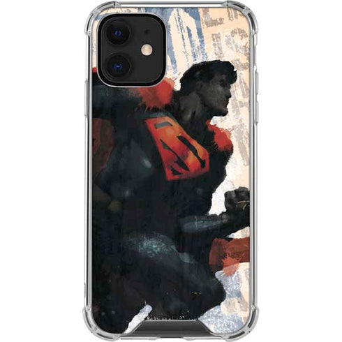 DC Comics Superman Color Sketch iPhone 12 Clear Case
