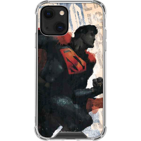 DC Comics Superman Color Sketch iPhone 13 Mini Clear Case