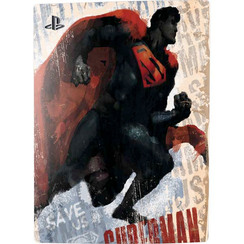 DC Comics Superman Color Sketch PS5 Digital Edition Console Skin