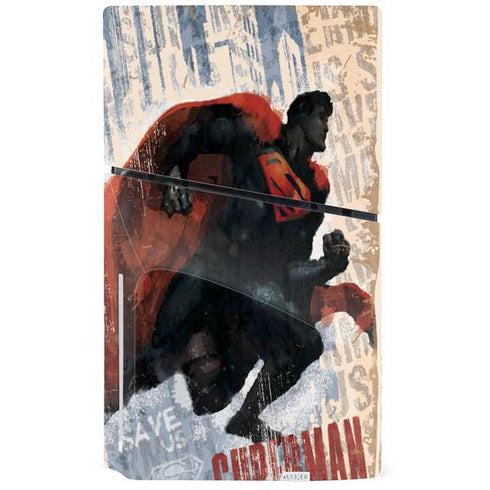 DC Comics Superman Color Sketch PS5 Slim Disk Console Skin