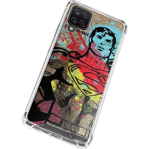 DC Comics Superman Color Splatter Galaxy A12 Clear Case