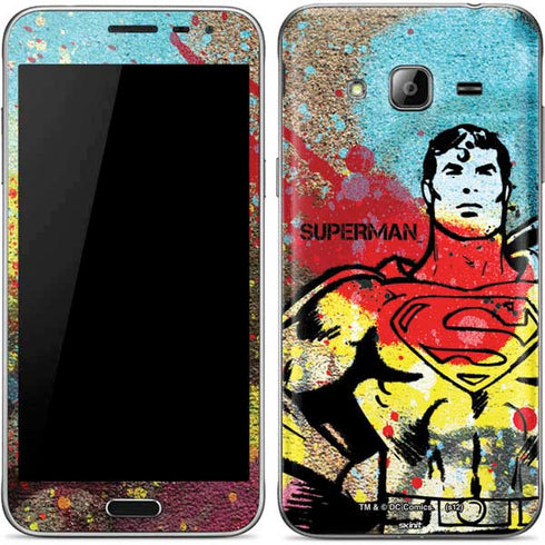 DC Comics Superman Color Splatter Galaxy J3 Skin
