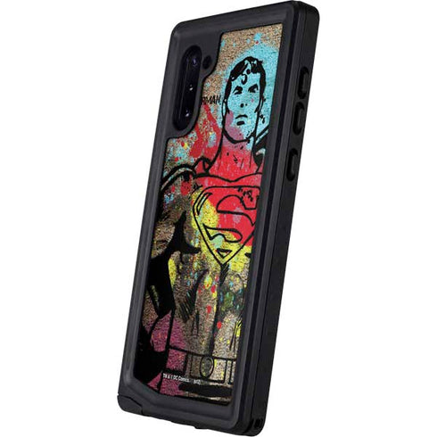 DC Comics Superman Color Splatter Galaxy Note 10 Waterproof Case