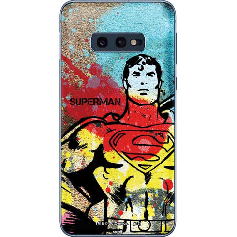 DC Comics Superman Color Splatter Galaxy S10e Skin