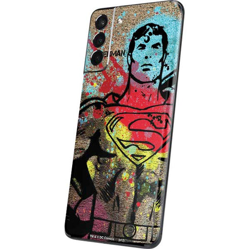 DC Comics Superman Color Splatter Galaxy S21 5G Skin