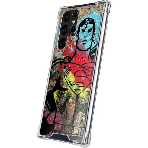 DC Comics Superman Color Splatter Galaxy S22 Ultra Clear Case