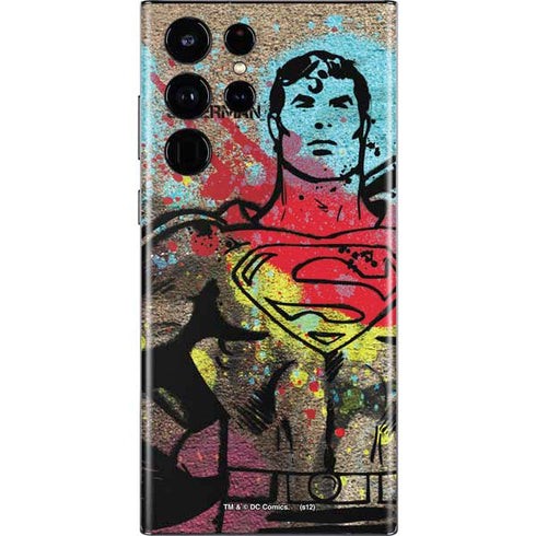 DC Comics Superman Color Splatter Galaxy S22 Ultra Skin