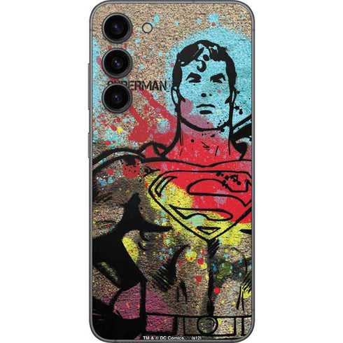 DC Comics Superman Color Splatter Galaxy S23 Plus Skin
