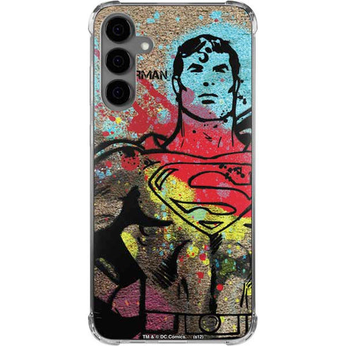 DC Comics Superman Color Splatter Galaxy S24 Plus Clear Case
