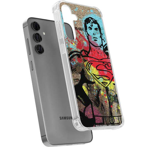 DC Comics Superman Color Splatter Galaxy S24 Plus Clear Case