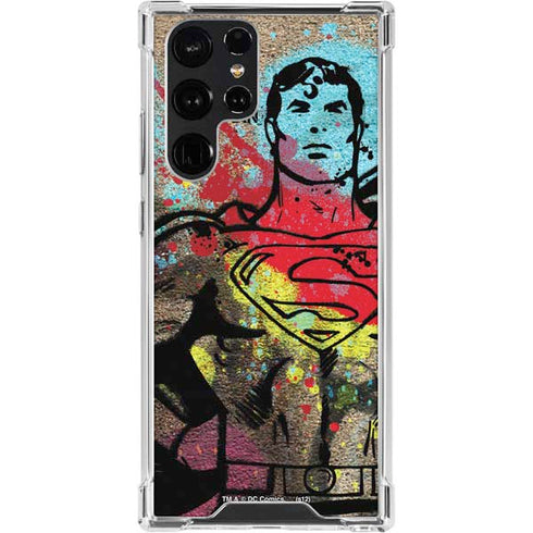 DC Comics Superman Color Splatter Galaxy S24 Ultra Clear Case