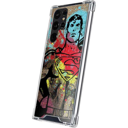 DC Comics Superman Color Splatter Galaxy S24 Ultra Clear Case