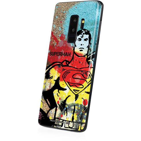 DC Comics Superman Color Splatter Galaxy S9 Plus Skin