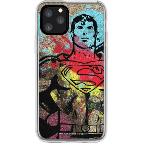 DC Comics Superman Color Splatter iPhone 11 Pro Clear Case