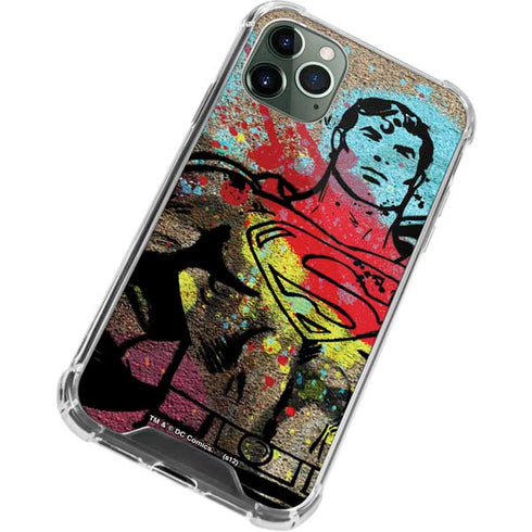 DC Comics Superman Color Splatter iPhone 11 Pro Max Clear Case