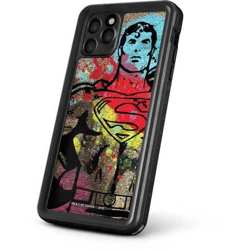 DC Comics Superman Color Splatter iPhone 11 Pro Waterproof Case