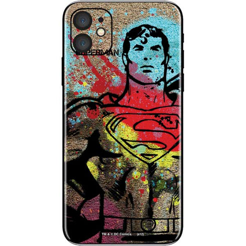 DC Comics Superman Color Splatter iPhone 11 Skin