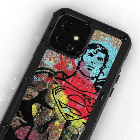DC Comics Superman Color Splatter iPhone 12 Mini Waterproof Case