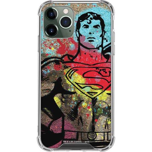 DC Comics Superman Color Splatter iPhone 12 Pro Max Clear Case