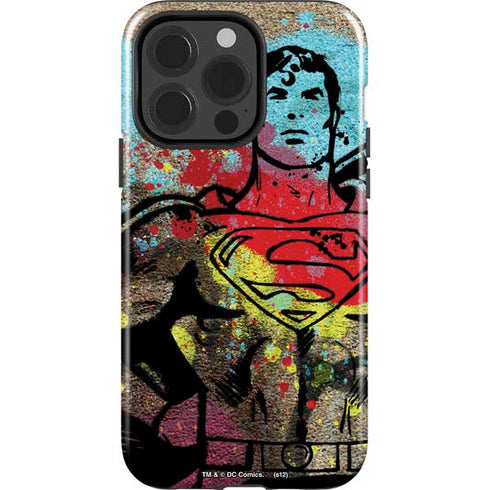 DC Comics Superman Color Splatter iPhone 13 Pro Impact Case