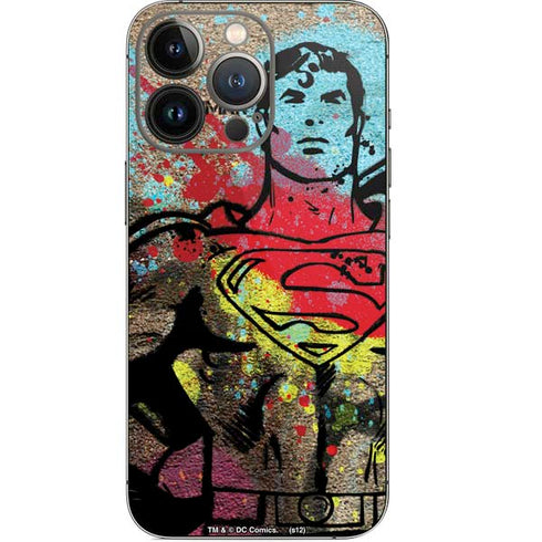 DC Comics Superman Color Splatter iPhone 13 Pro Skin