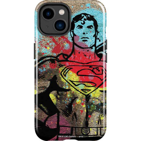 DC Comics Superman Color Splatter iPhone 15 Plus Impact Case