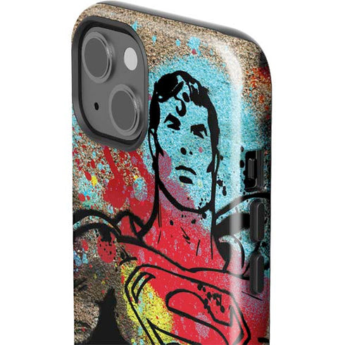 DC Comics Superman Color Splatter iPhone 15 Impact Case