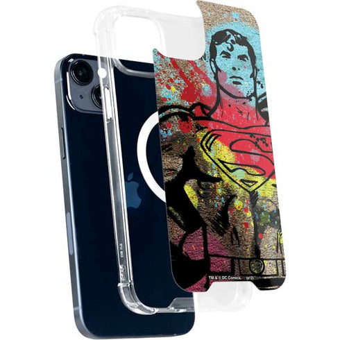 DC Comics Superman Color Splatter iPhone 14 Plus MagSafe Case