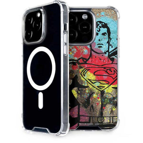 DC Comics Superman Color Splatter iPhone 15 Pro MagSafe Case