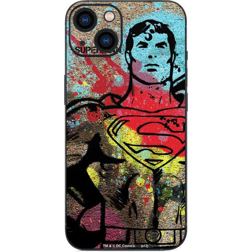 DC Comics Superman Color Splatter iPhone 15 Skin