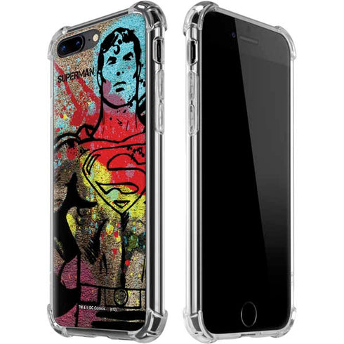 DC Comics Superman Color Splatter iPhone 7/8 Plus Clear Case