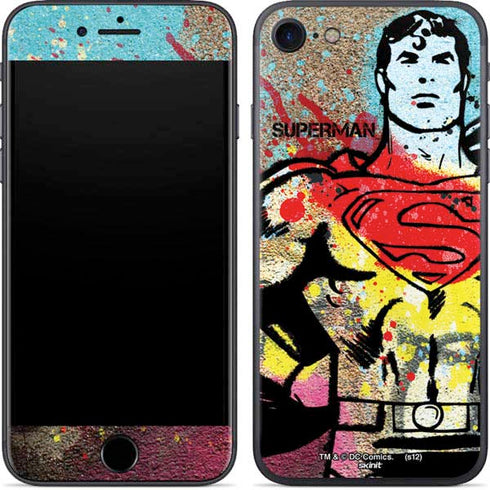 DC Comics Superman Color Splatter iPhone 8 Skin