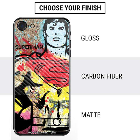 DC Comics Superman Color Splatter iPhone SE (2nd & 3rd Gen) Skin