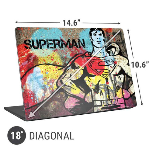 DC Comics Superman Color Splatter Universal Laptop 18in (14.6 x 10.6in) Skin