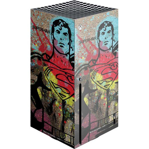 DC Comics Superman Color Splatter Xbox Series X Console Skin