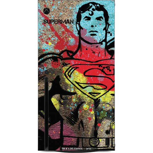 DC Comics Superman Color Splatter Xbox Series X Console Skin