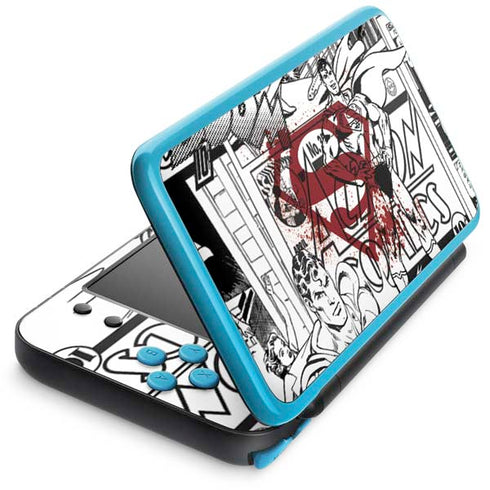 DC Comics Superman Comic Pattern Logo in Red Nintendo 2DS XL (2017) Skin