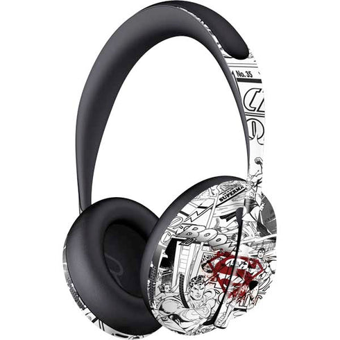DC Comics Superman Comic Pattern Logo in Red Bose Noise Cancelling Headphones 700 Skin