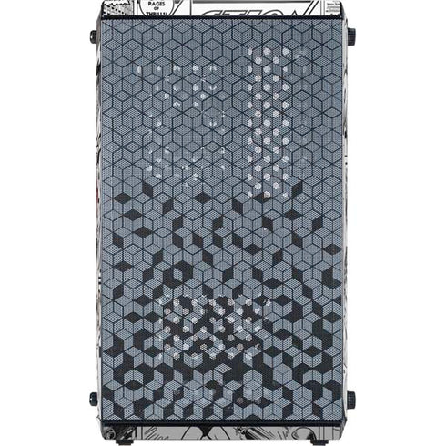 DC Comics Superman Comic Pattern Logo in Red Cooler Master MasterBox Q300L Mini Tower Skin