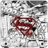 DC Comics Superman Comic Pattern Logo in Red Cooler Master MasterBox Q300L Mini Tower Skin