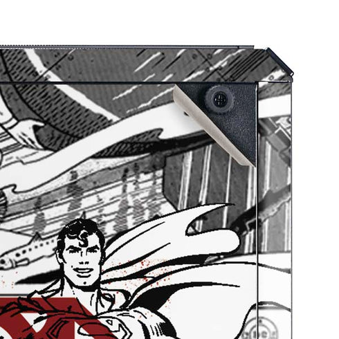 DC Comics Superman Comic Pattern Logo in Red Cooler Master MasterBox Q300L Mini Tower Skin
