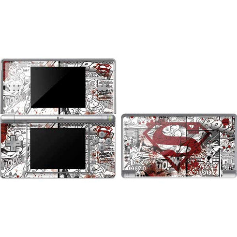 DC Comics Superman Comic Pattern Logo in Red DS Lite Skin