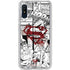DC Comics Superman Comic Pattern Logo in Red Galaxy A10e Clear Case