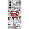 DC Comics Superman Comic Pattern Logo in Red Galaxy A15 5G Clear Case