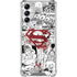 DC Comics Superman Comic Pattern Logo in Red Galaxy A15 5G Clear Case