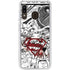 DC Comics Superman Comic Pattern Logo in Red Galaxy A20 Clear Case